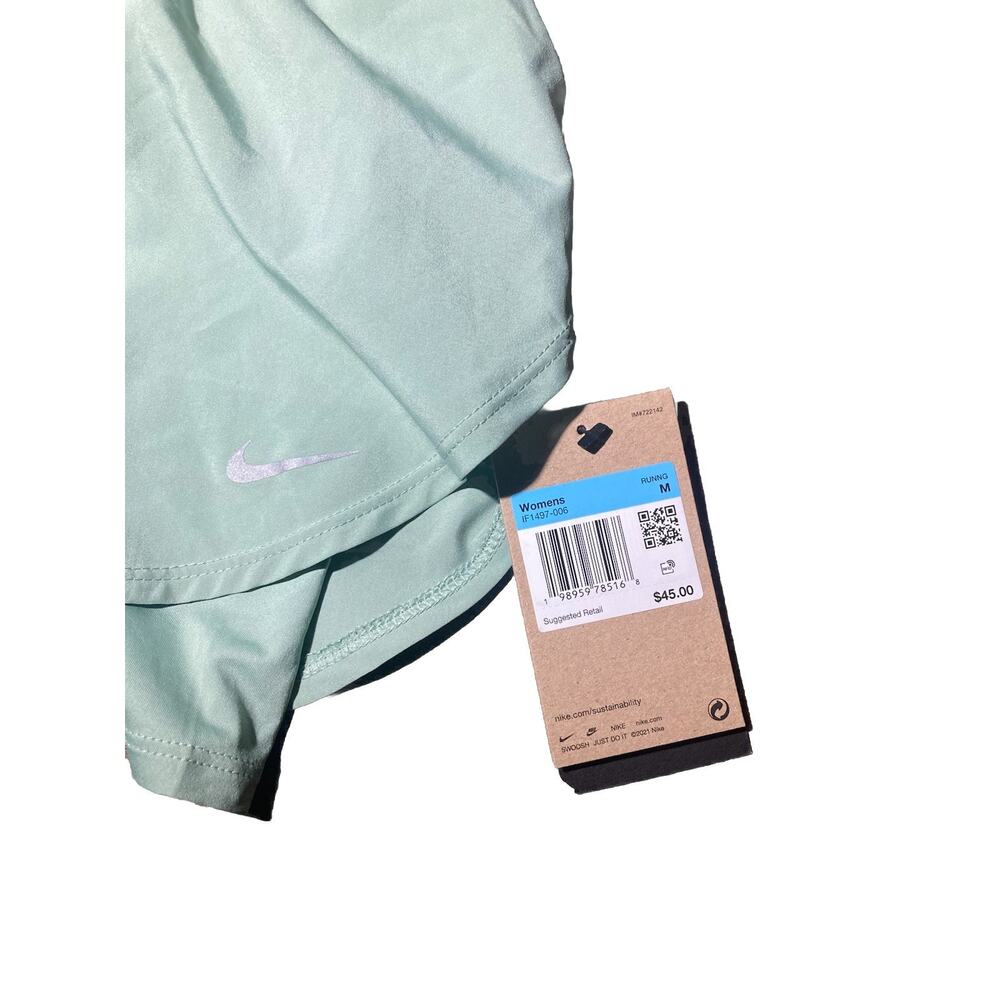 NWT Women’s Nike DriFit Tennis Shorts Size Medium High Waisted Hidden Drawstring - Picture 2 of 7